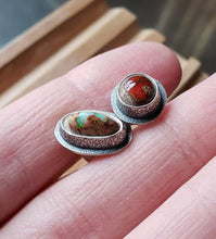 Load image into Gallery viewer, Mexican opal rustic mismatched stud earrings