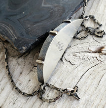 Load image into Gallery viewer, Yellow brecciated jasper horizontal necklace in chunky prong setting