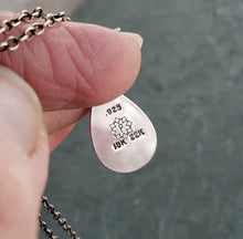 Load image into Gallery viewer, Lepidocrocite pendant in textured Sterling silver, 18 and 22 karat gold