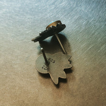 Load image into Gallery viewer, Fiery Ethiopian Opal Stud Earrings in 22k Gold and Silver